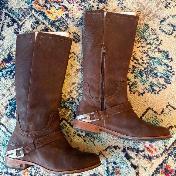 UGG Dark Brown W Channing Boots 9.5 - Picture 2 of 11